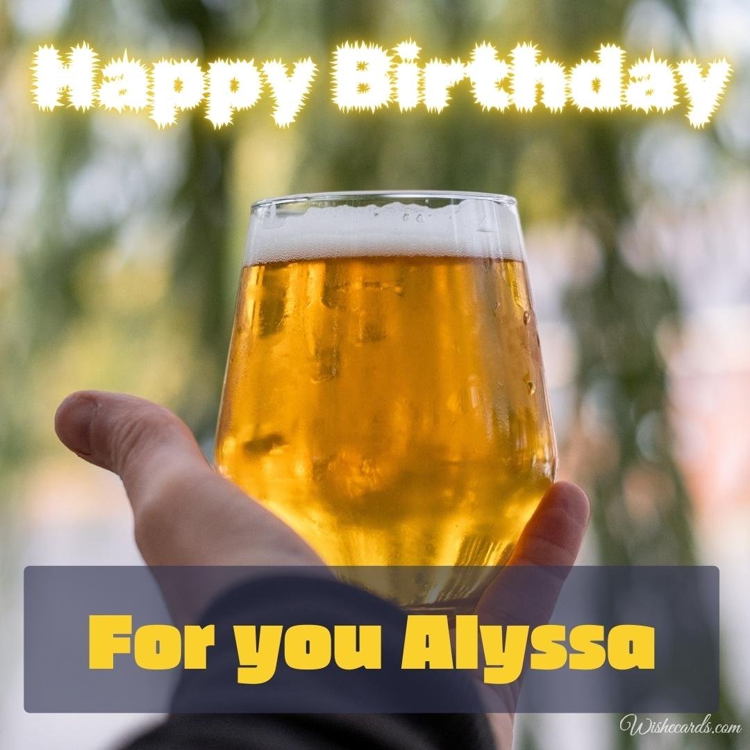 Happy Birthday Ecard for Alyssa