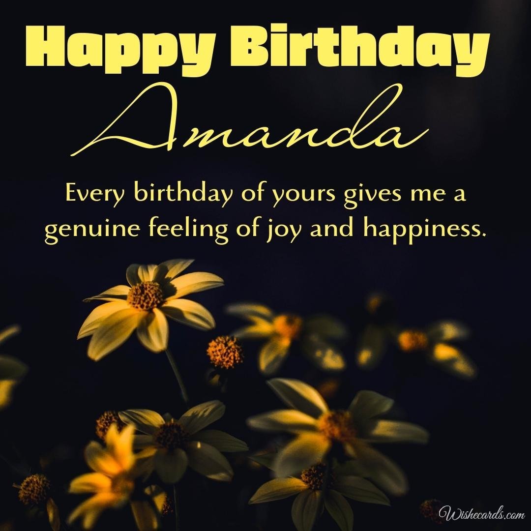 Happy Birthday Ecard for Amanda