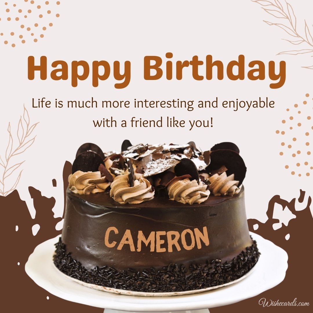 Happy Birthday Ecard for Cameron