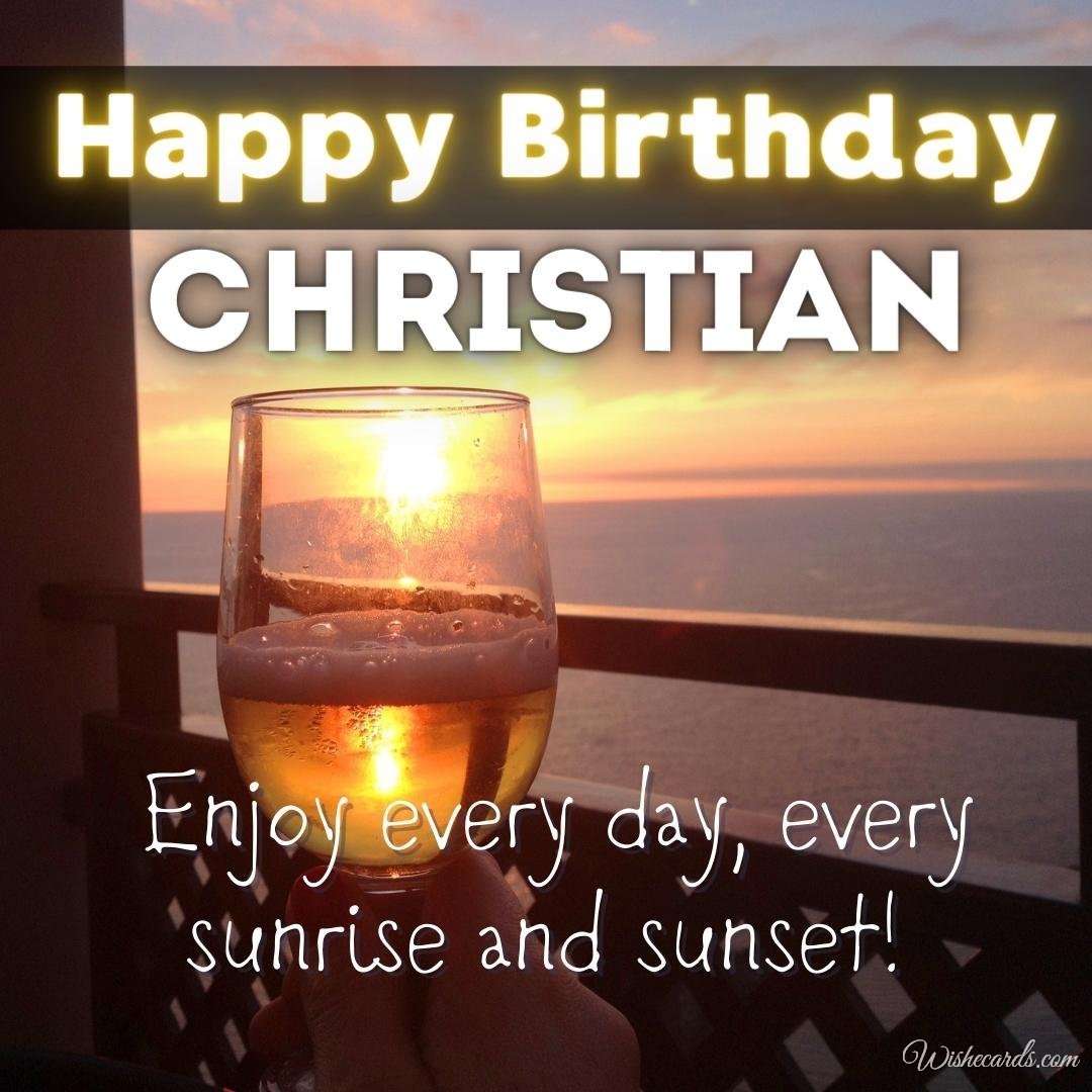 Happy Birthday Ecard for Christian