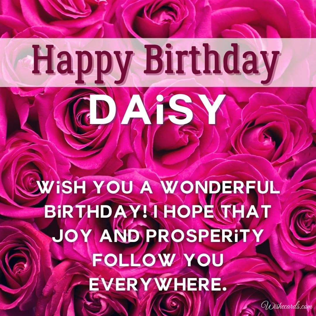 Happy Birthday Ecard for Daisy