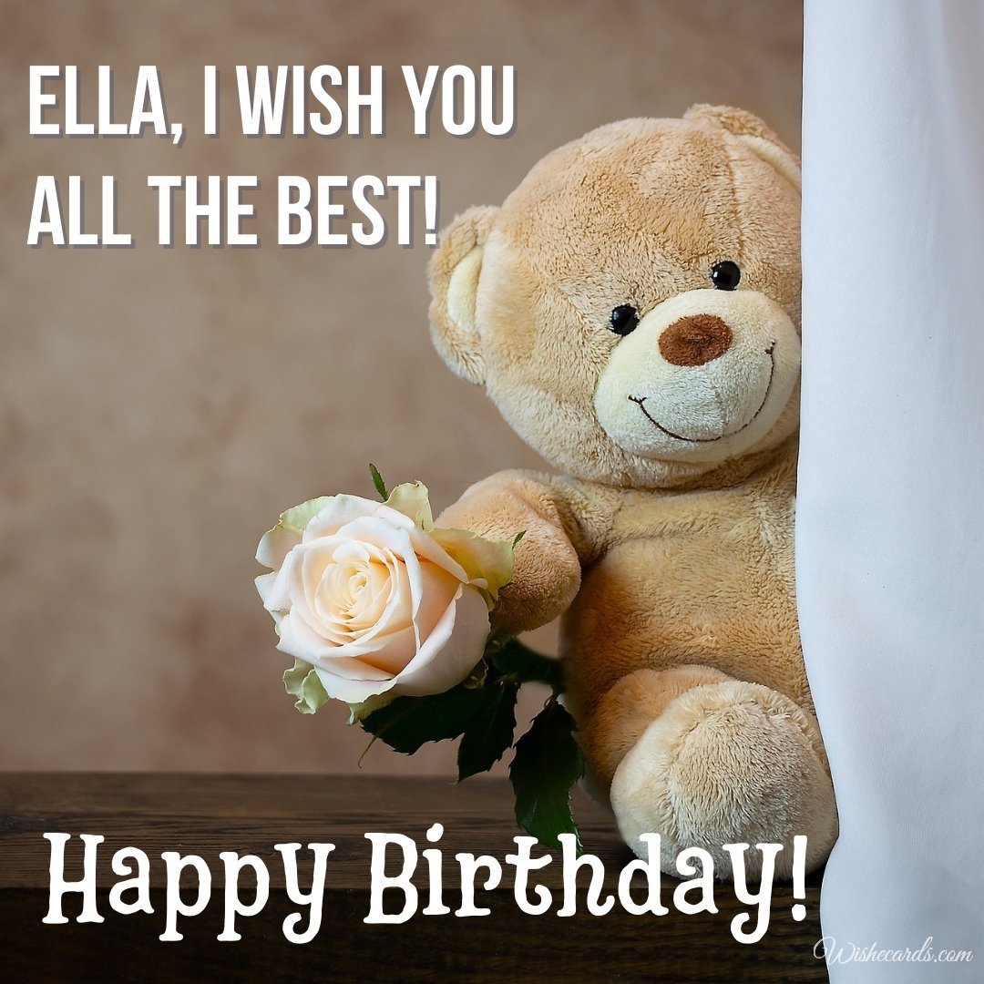 Happy Birthday Ecard for Ella