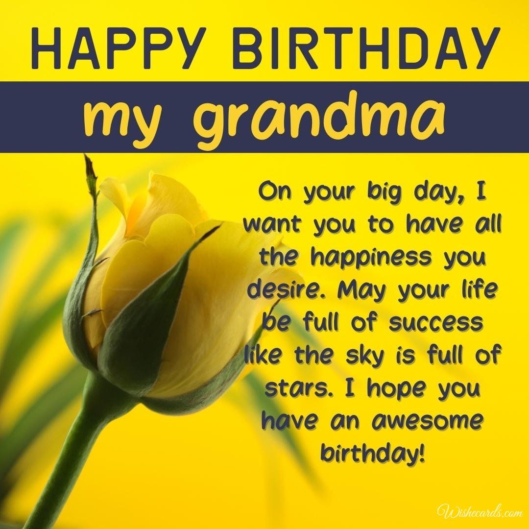 Happy Birthday Ecard for Grandma