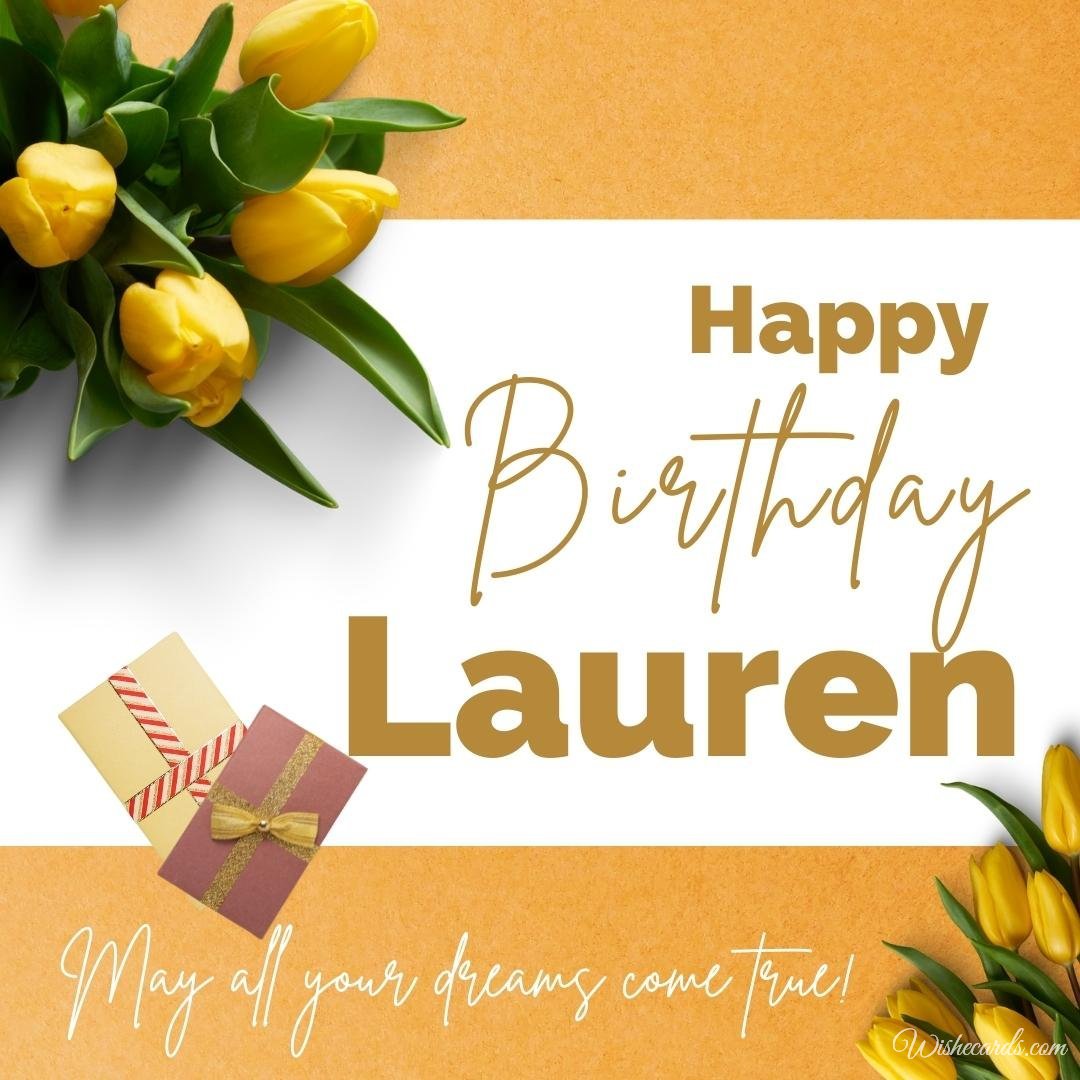 Happy Birthday Ecard For Lauren
