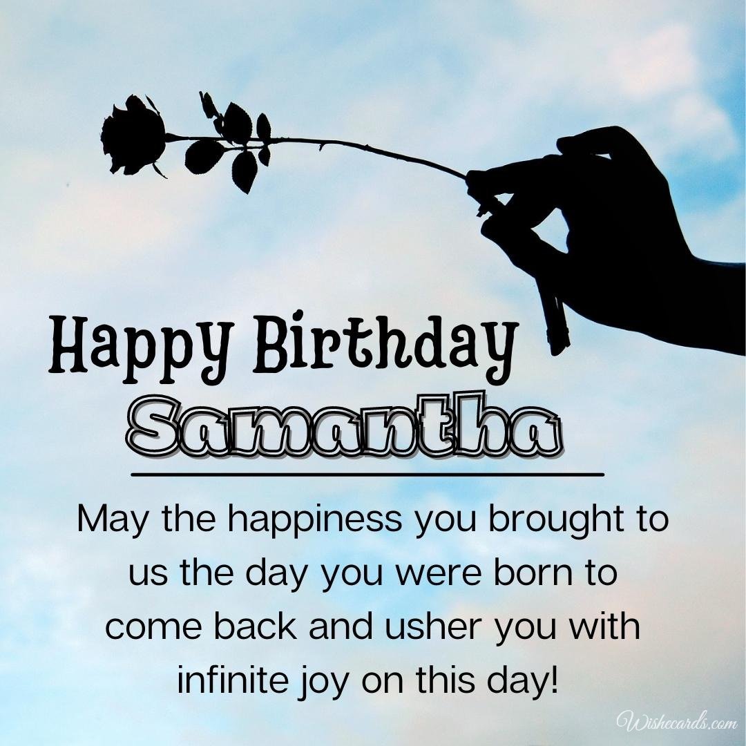Happy Birthday Ecard For Samantha