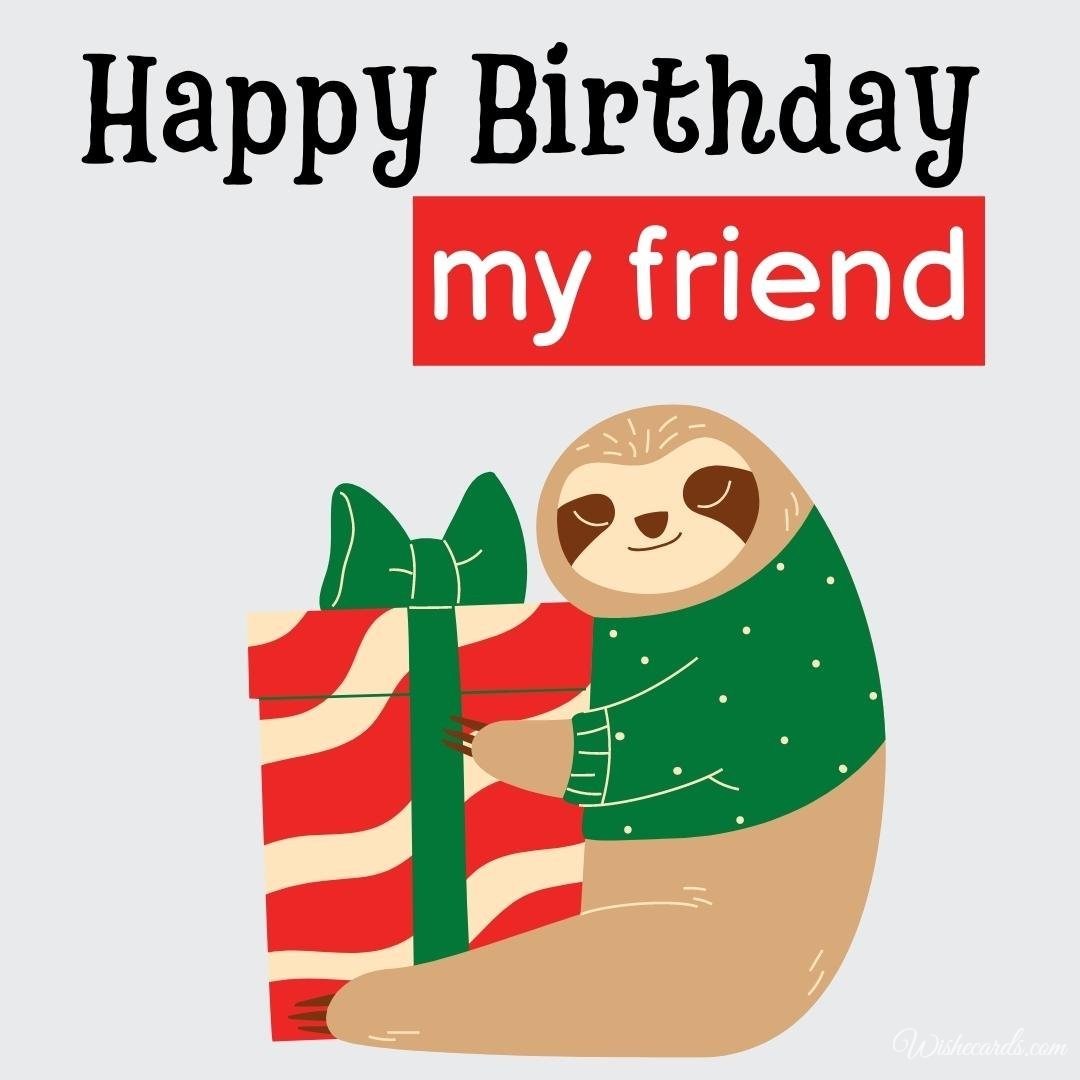 Happy Birthday Ecard With Sloth