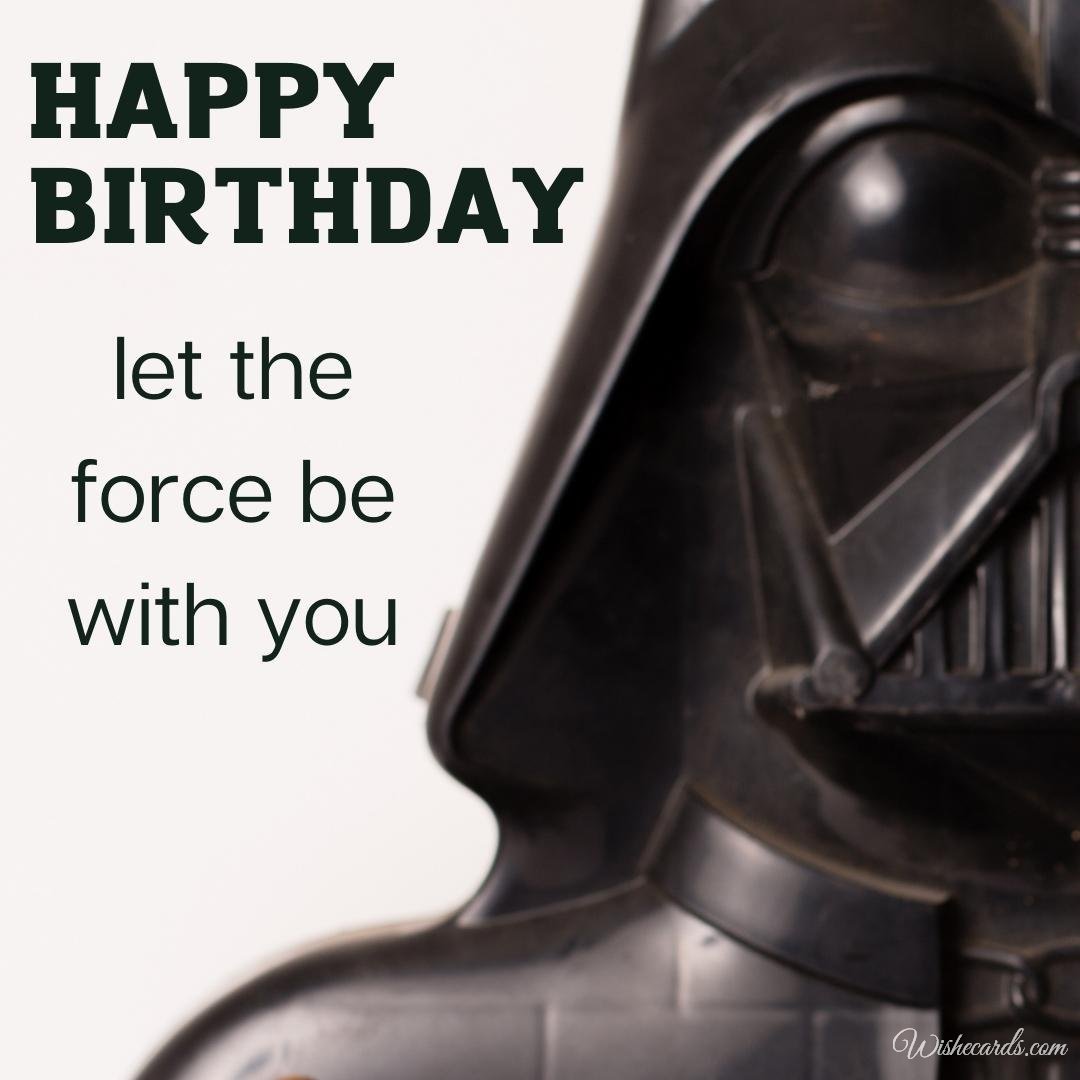 Happy Birthday Ecard with star Wars