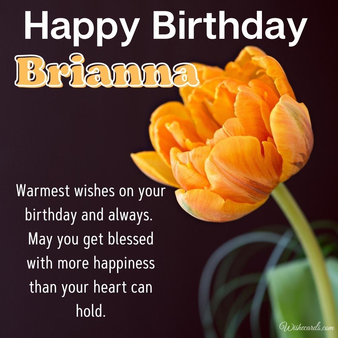 Happy Birthday Greeting Ecard for Brianna