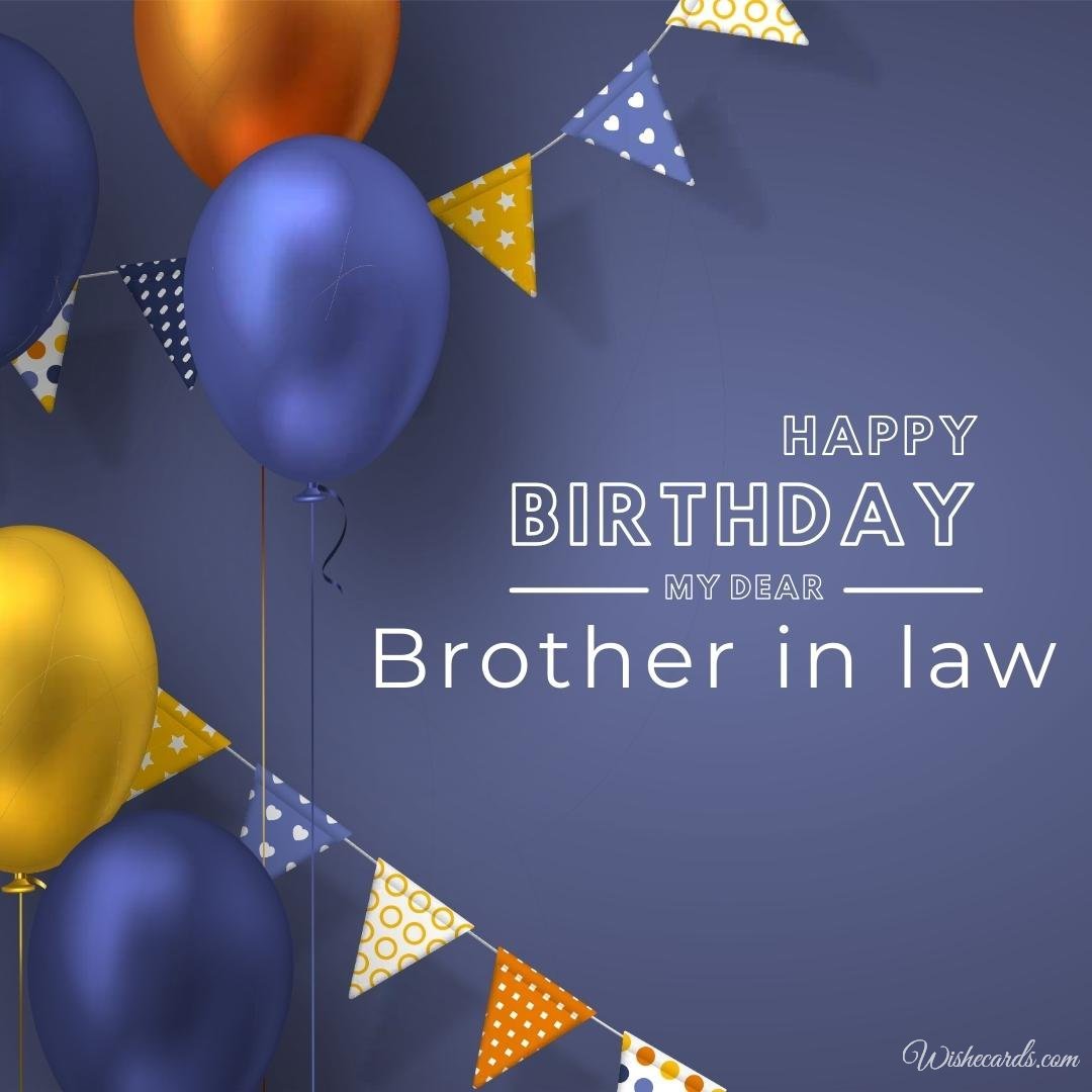 Happy Birthday Greeting Ecard for Brother in Law