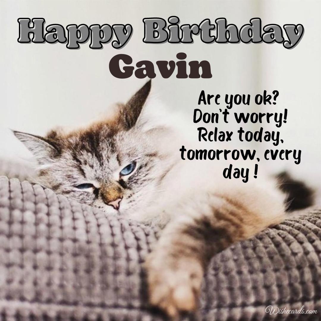 Happy Birthday Greeting Ecard for Gavin