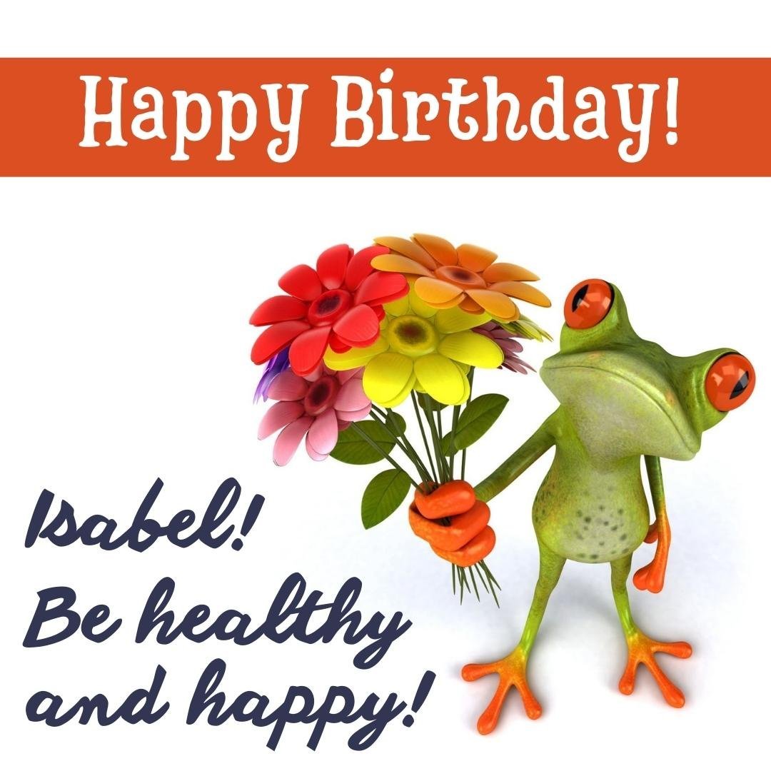 Happy Birthday Greeting Ecard for Isabel