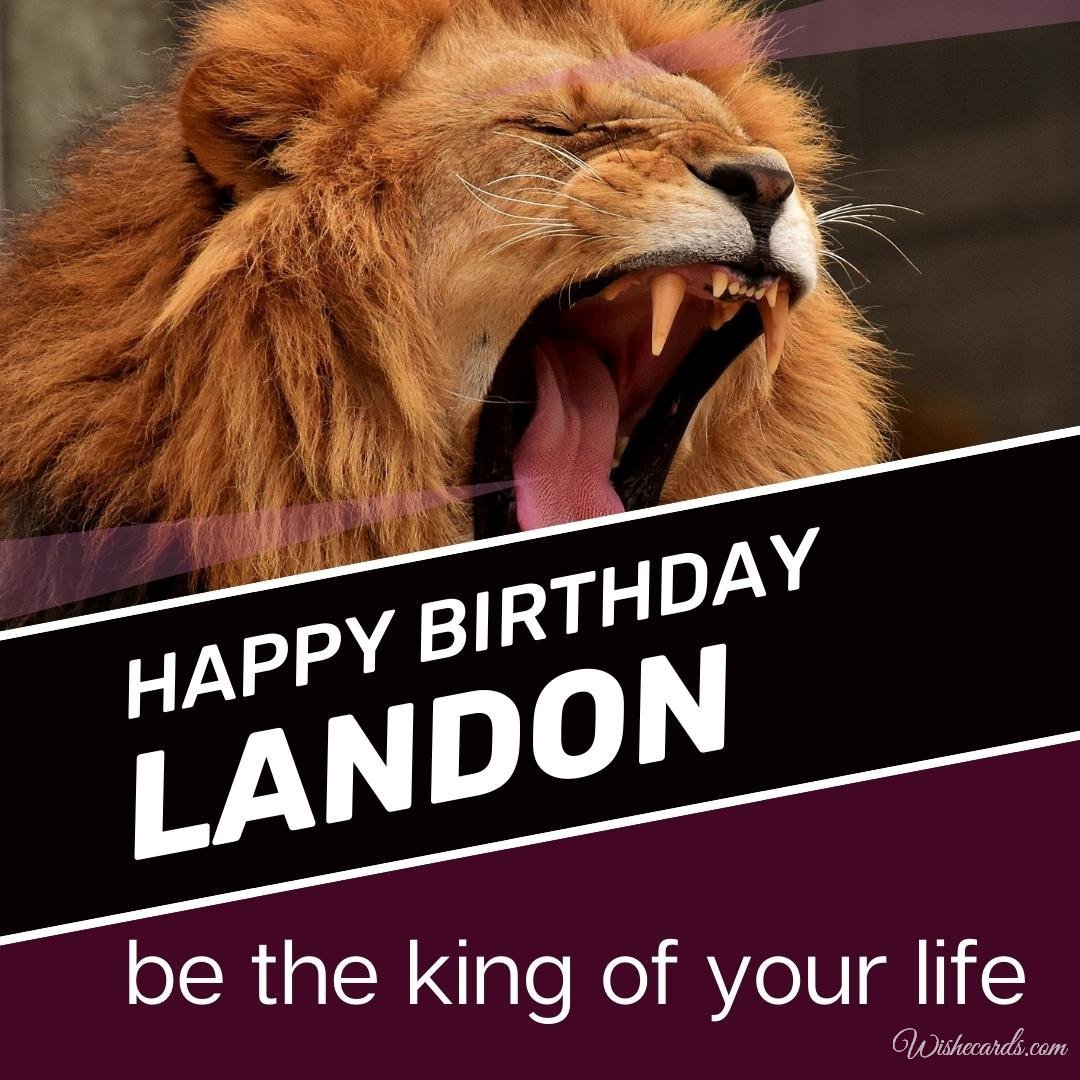 Happy Birthday Greeting Ecard For Landon