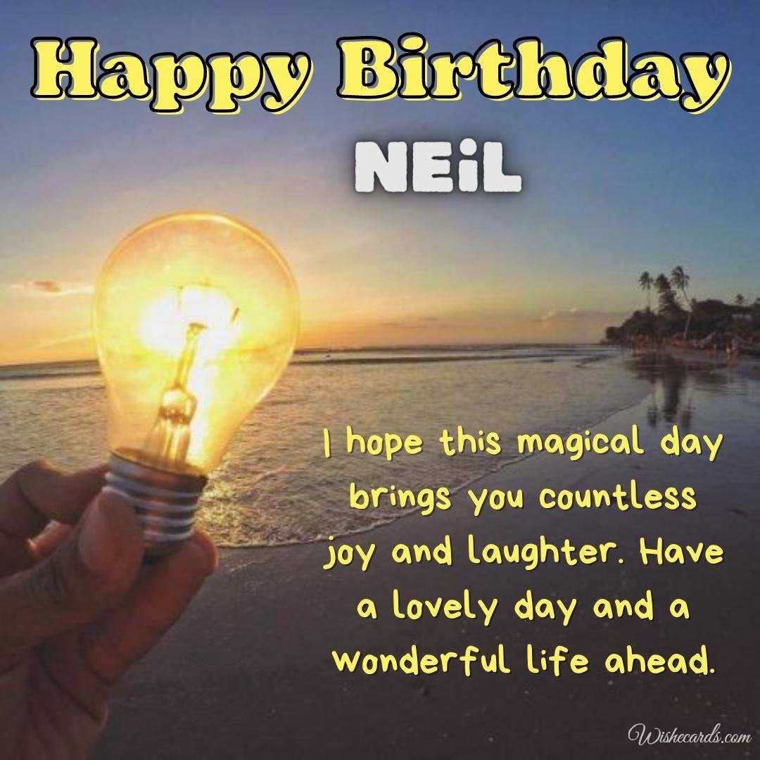 Happy Birthday Greeting Ecard For Neil