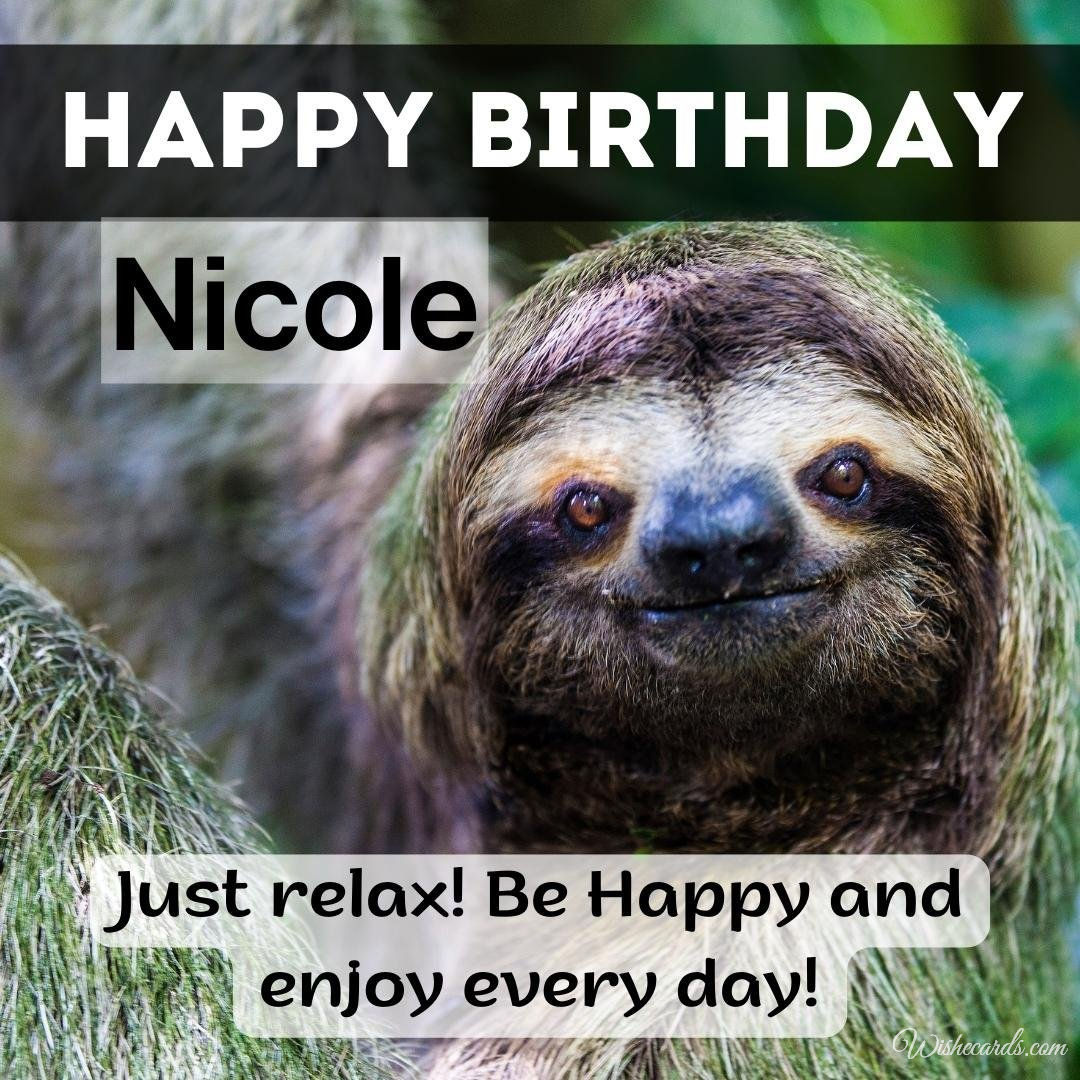 Happy Birthday Greeting Ecard For Nicole