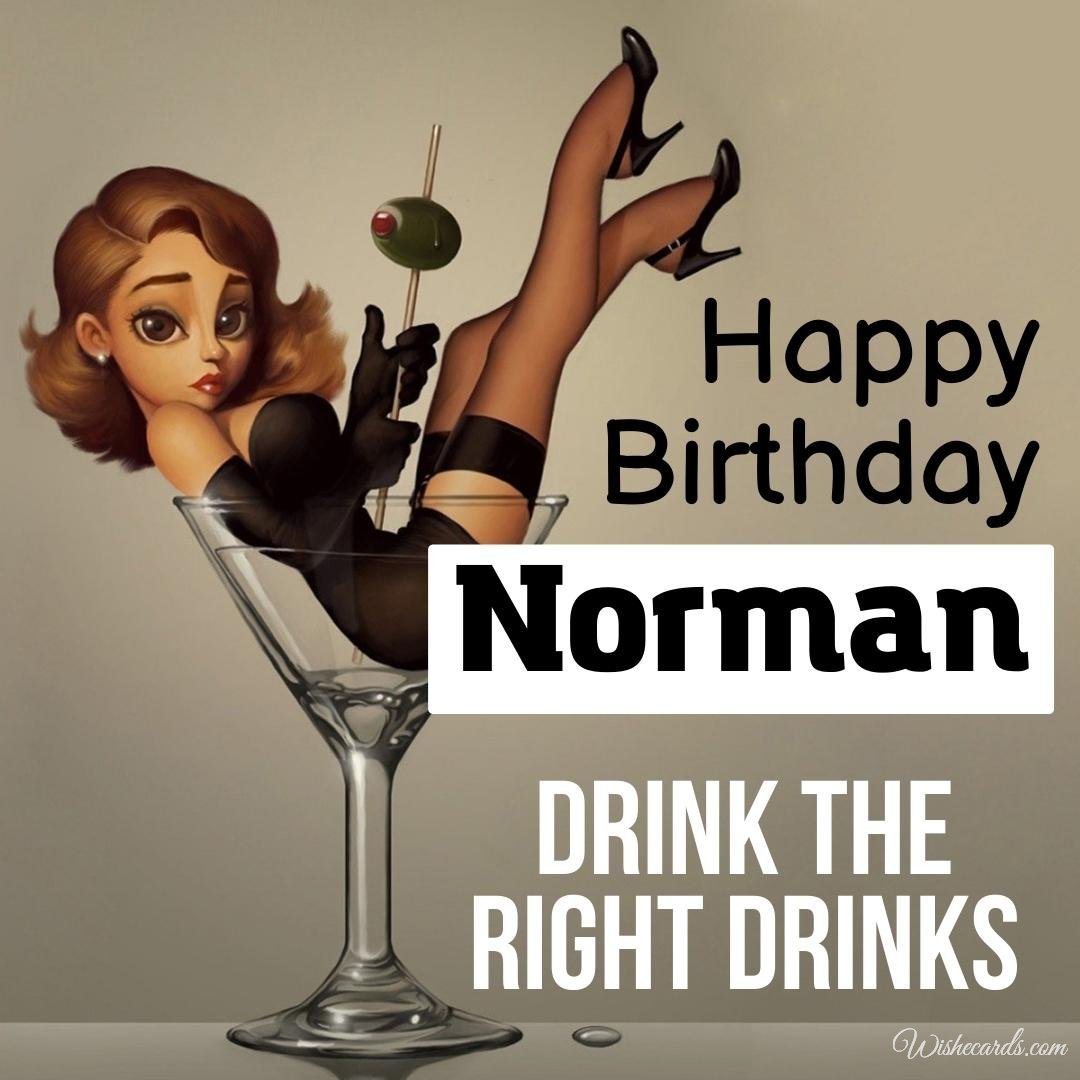 Happy Birthday Greeting Ecard For Norman