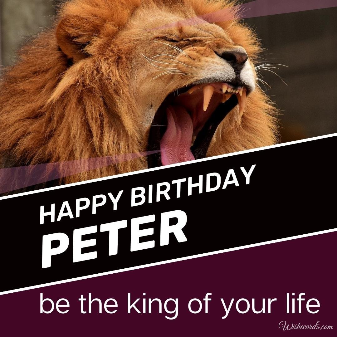 Happy Birthday Greeting Ecard For Peter