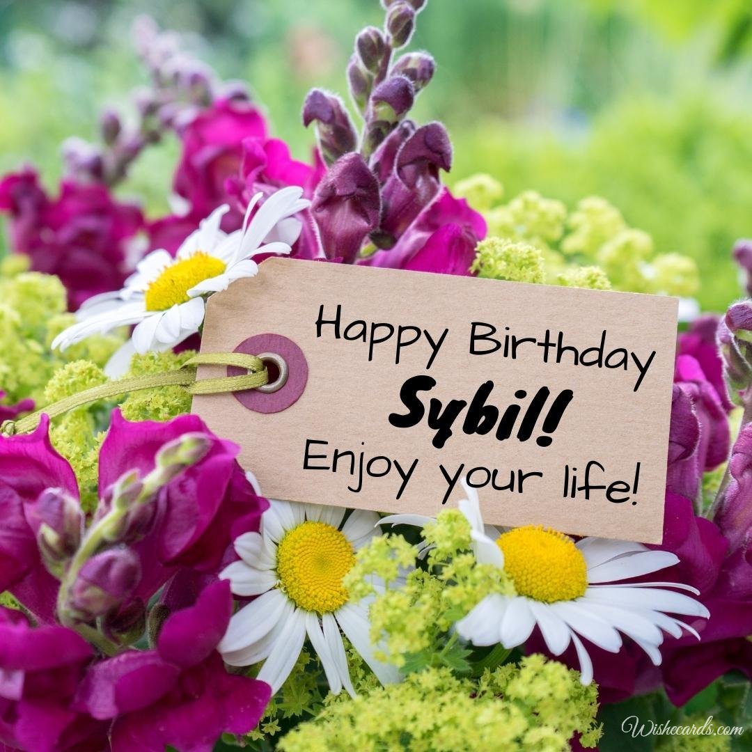 Happy Birthday Greeting Ecard For Sybil