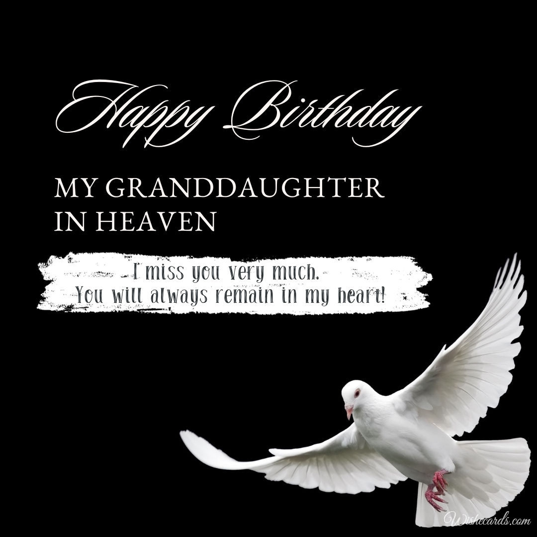 Happy Birthday in Heaven Granddaughter
