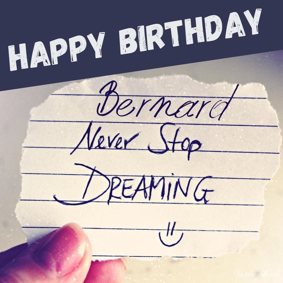 Happy Birthday Wish Ecard for Bernard