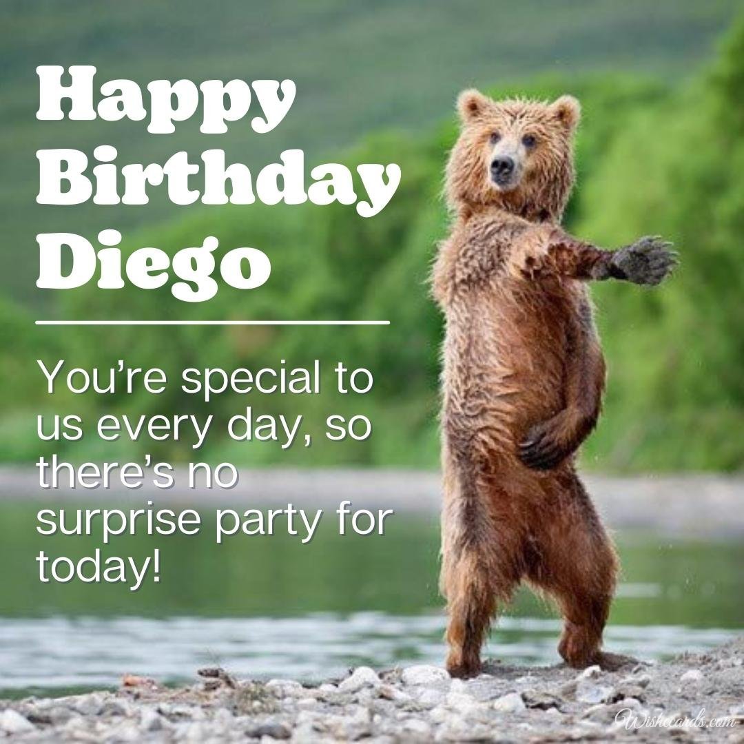 Happy Birthday Wish Ecard for Diego