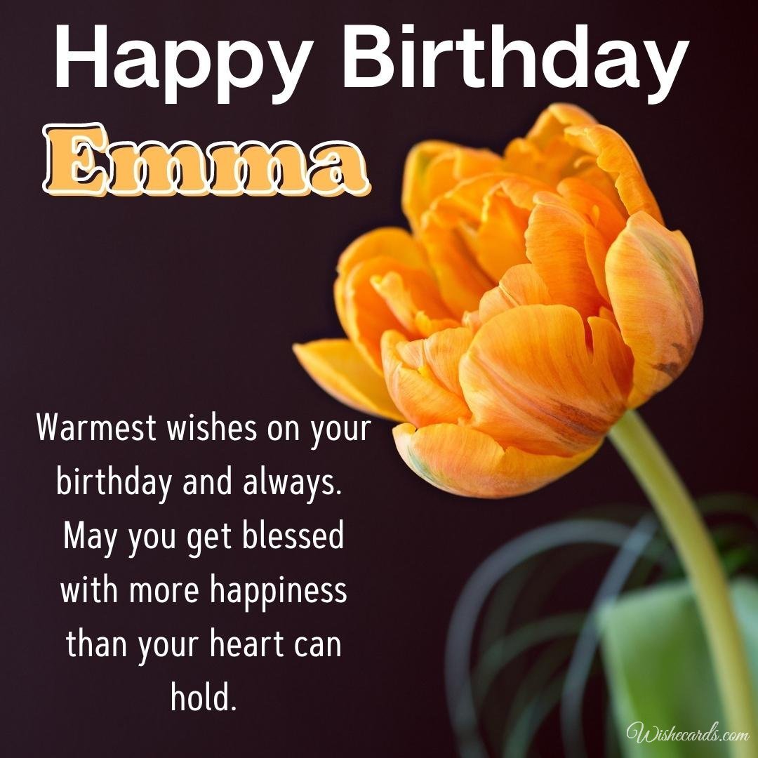 Happy Birthday Wish Ecard for Emma