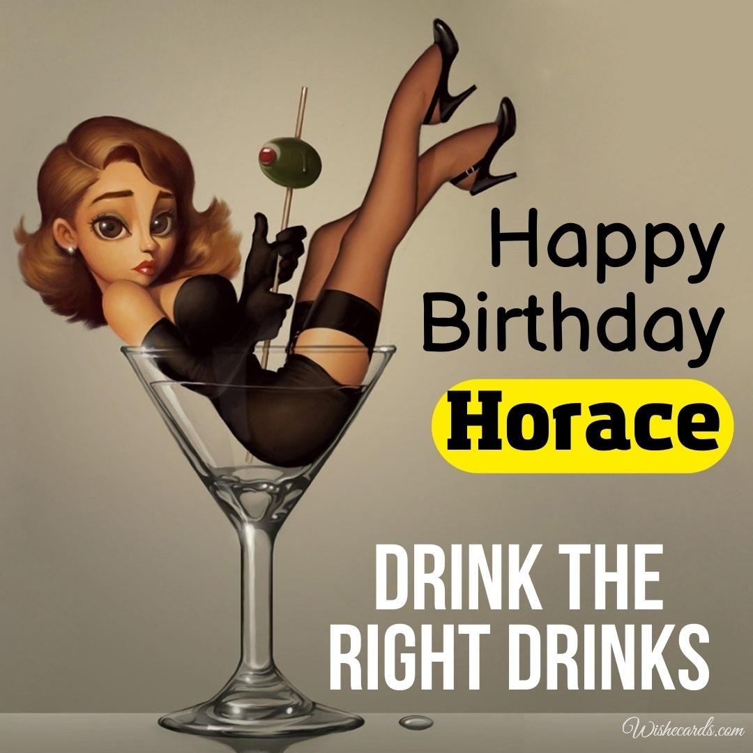 Happy Birthday Wish Ecard for Horace
