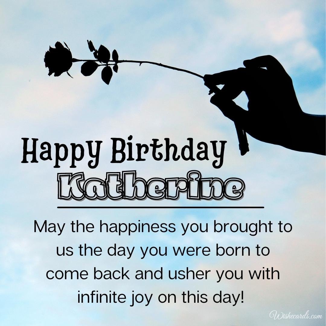 Happy Birthday Wish Ecard For Katherine