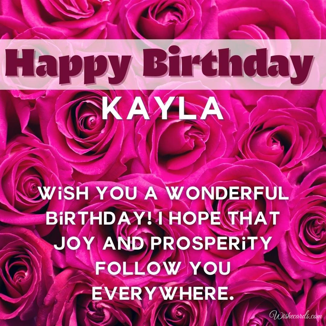 Happy Birthday Wish Ecard For Kayla