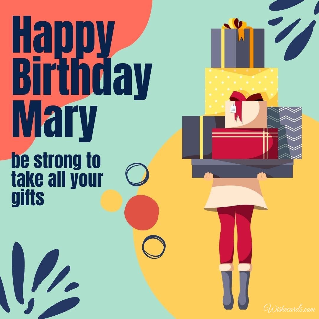 Happy Birthday Wish Ecard For Mary