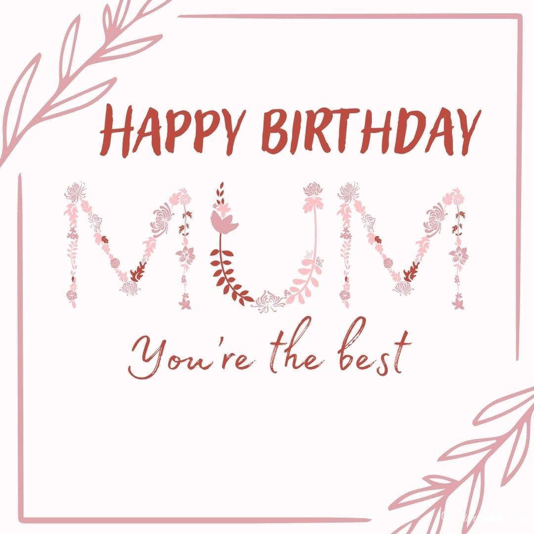 Happy Birthday Wish Ecard for Mum