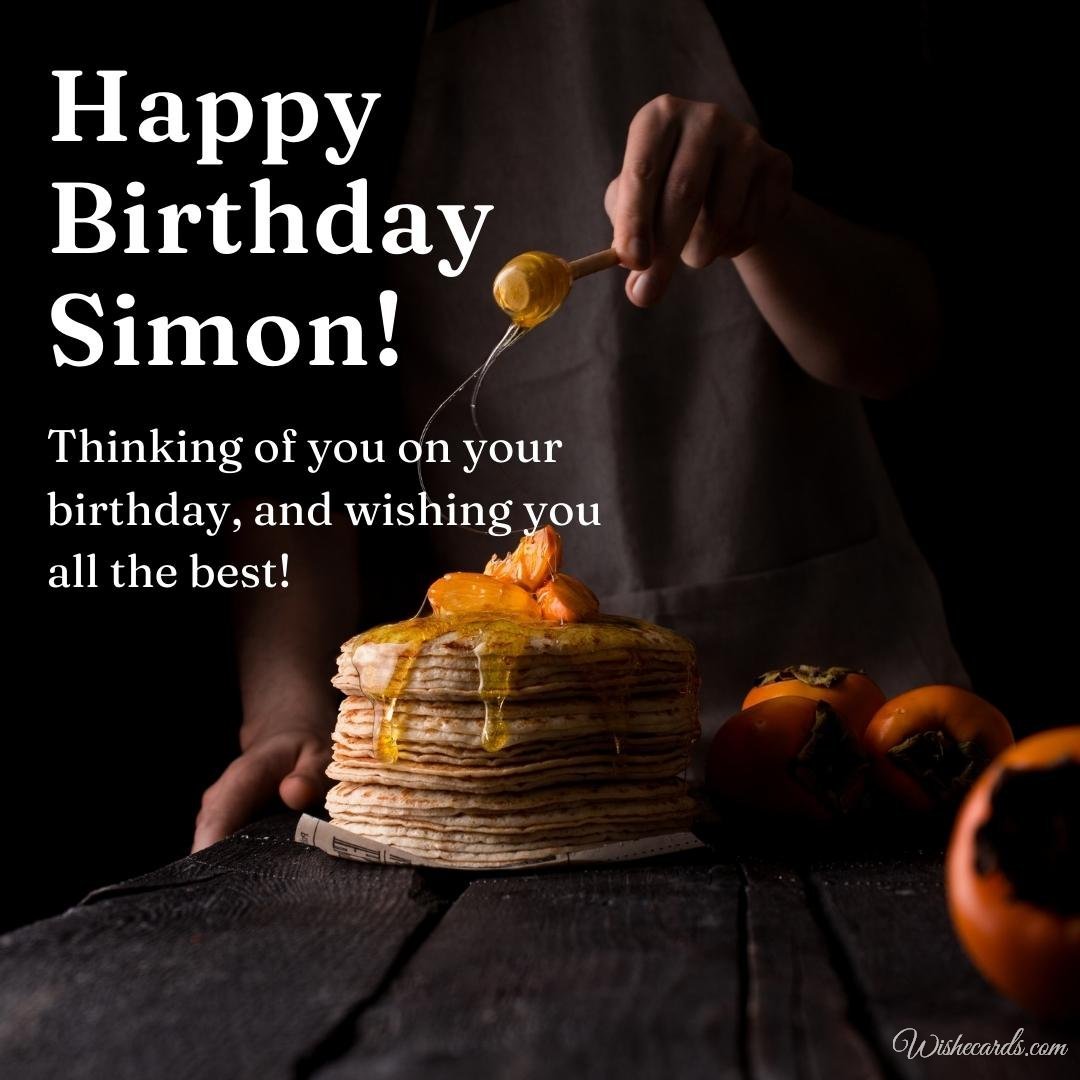 Happy Birthday Wish Ecard For Simon