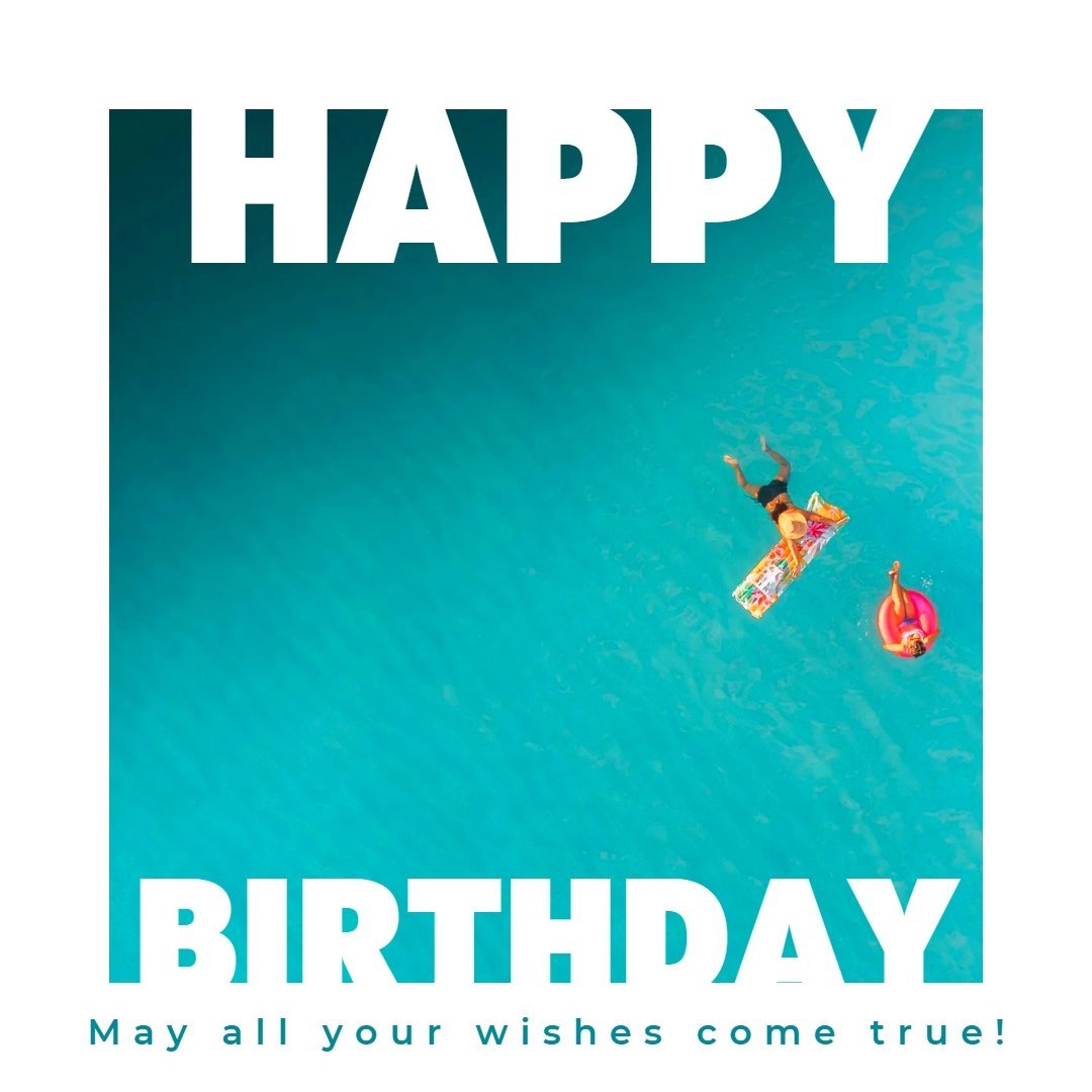 Happy Birthday Wish Ecard To Swimmer