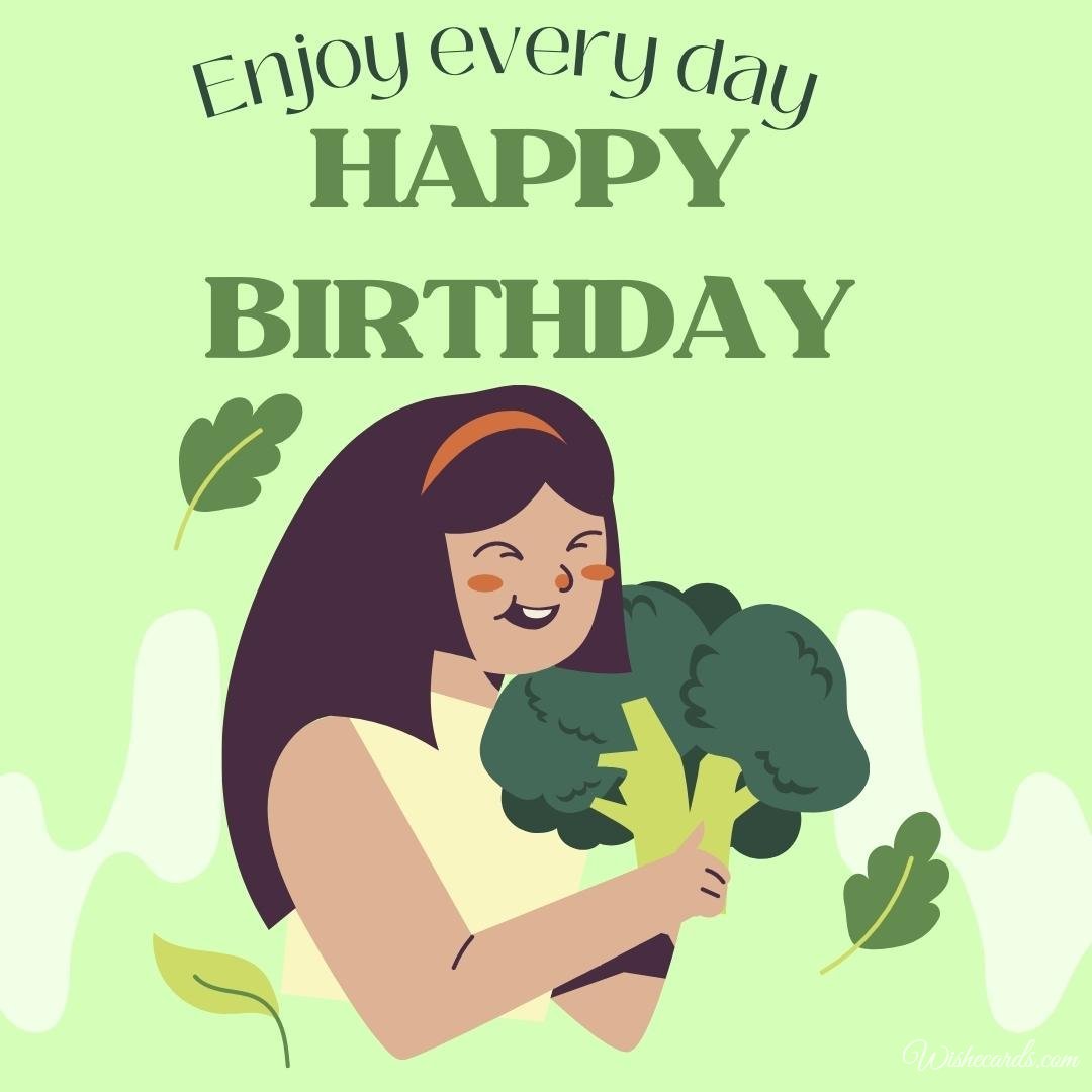 Happy Birthday Wish Ecard To Vegan