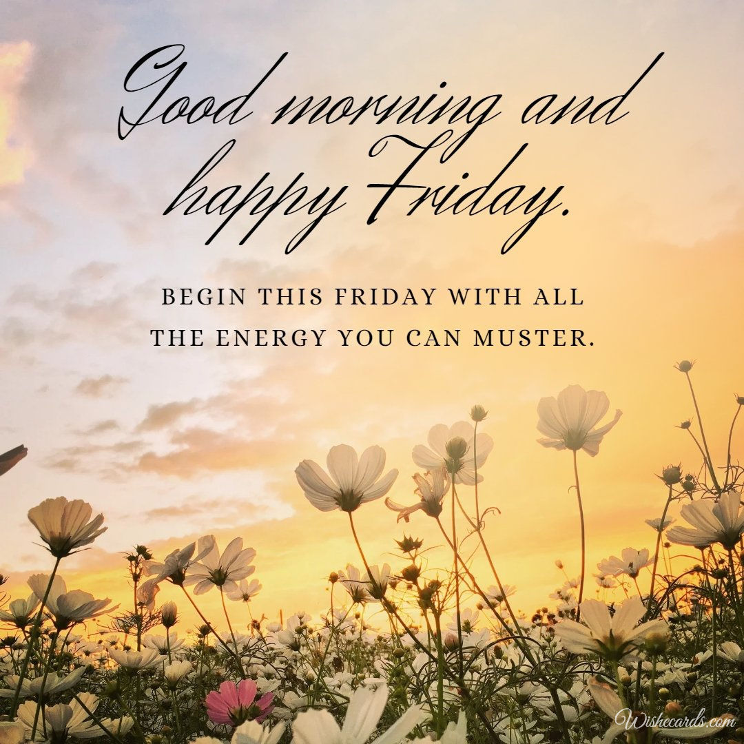 Happy Friday Cool Ecard with Text