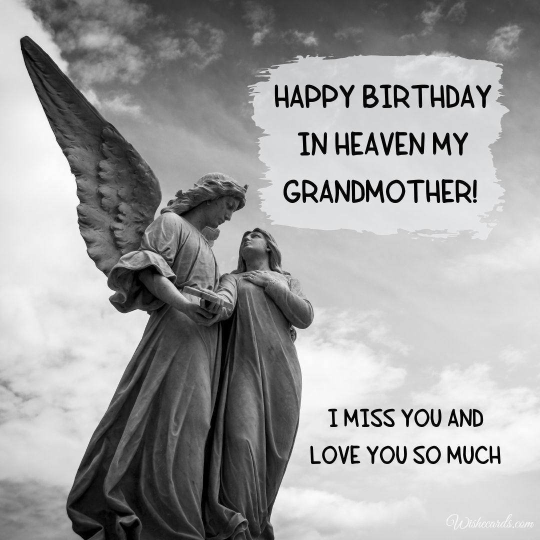 Happy Birthday Cards for Grandmother in Heaven