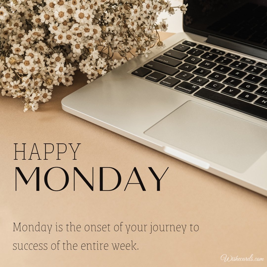 Happy Monday Cool Ecard with Text
