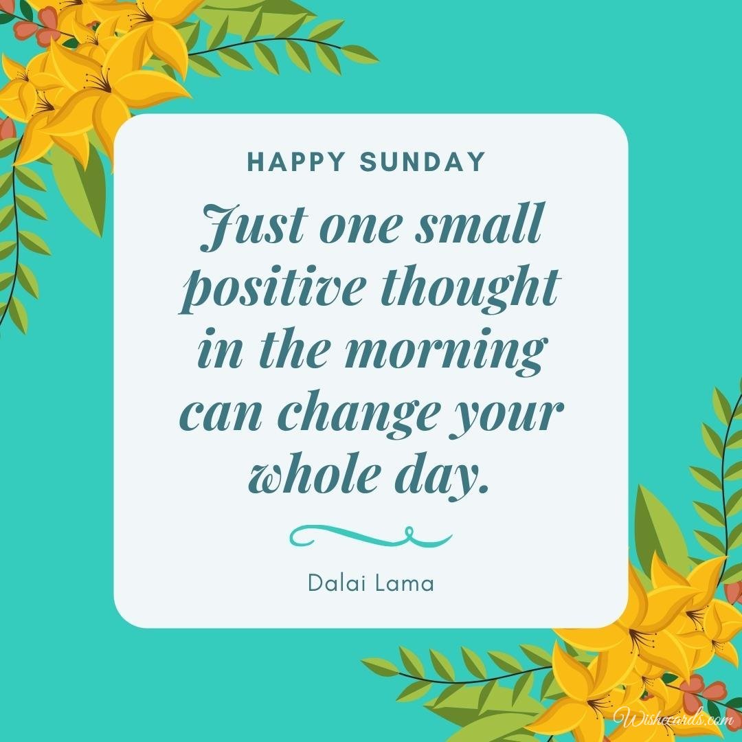 Happy Sunday Inspiring Picture with Text