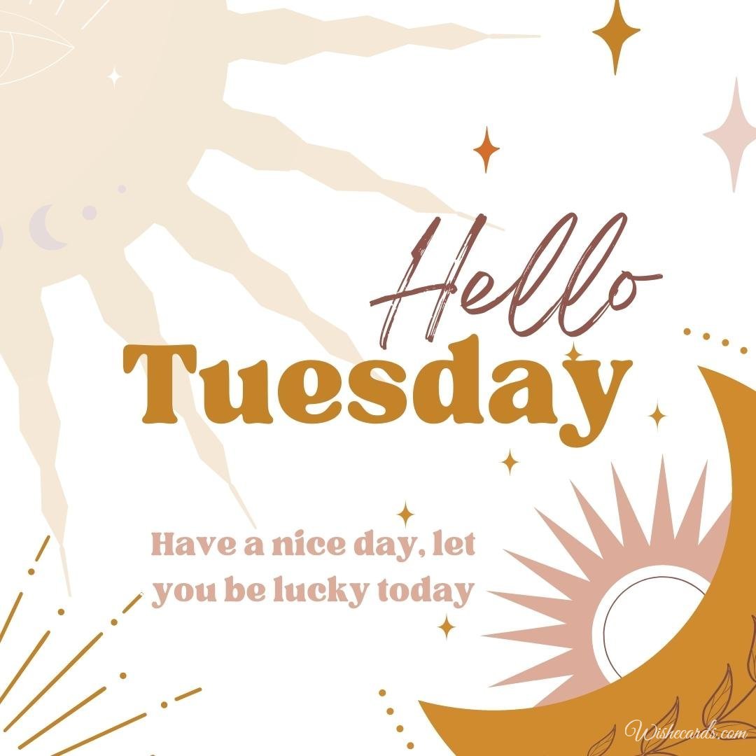 Happy Tuesday Beautiful Ecard with Text