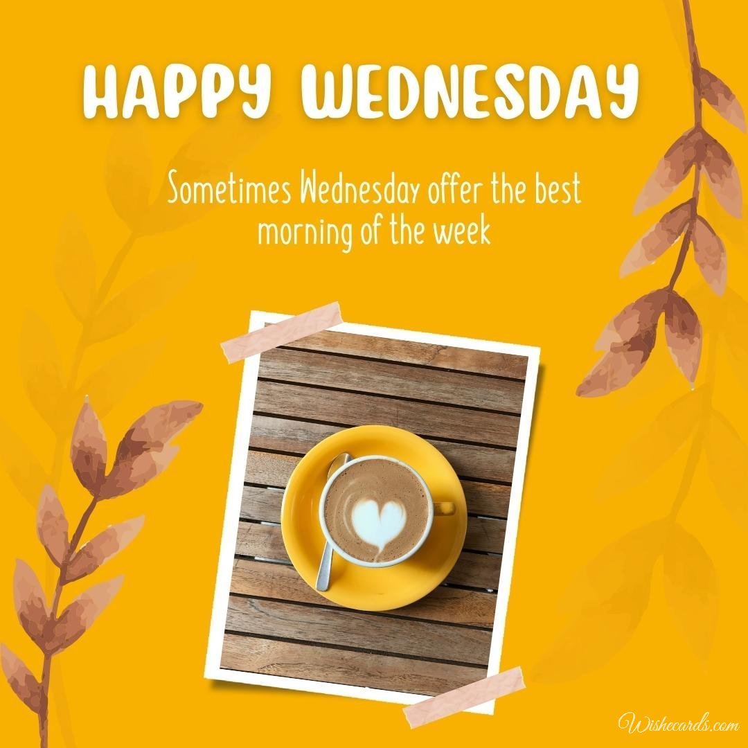Happy Wednesday Beautiful Ecard with Text