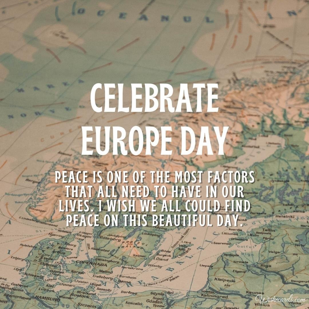 Inspiring Europe Day In The European Union Card