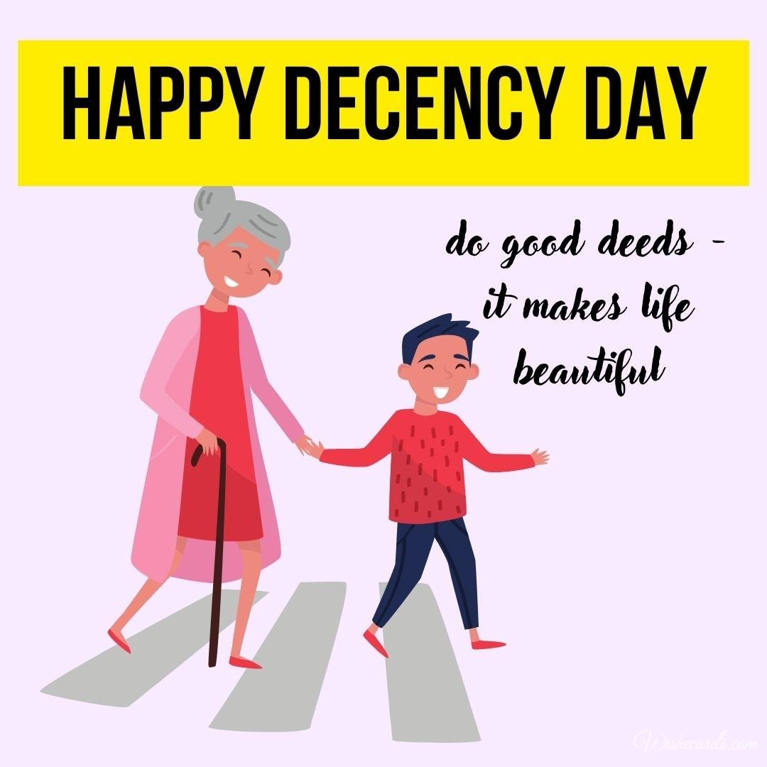 Inspiring National Decency Day Card