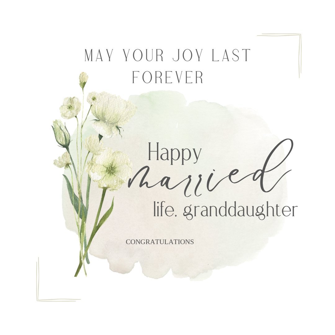 Inspiring Wedding Card For Granddaughter With Text