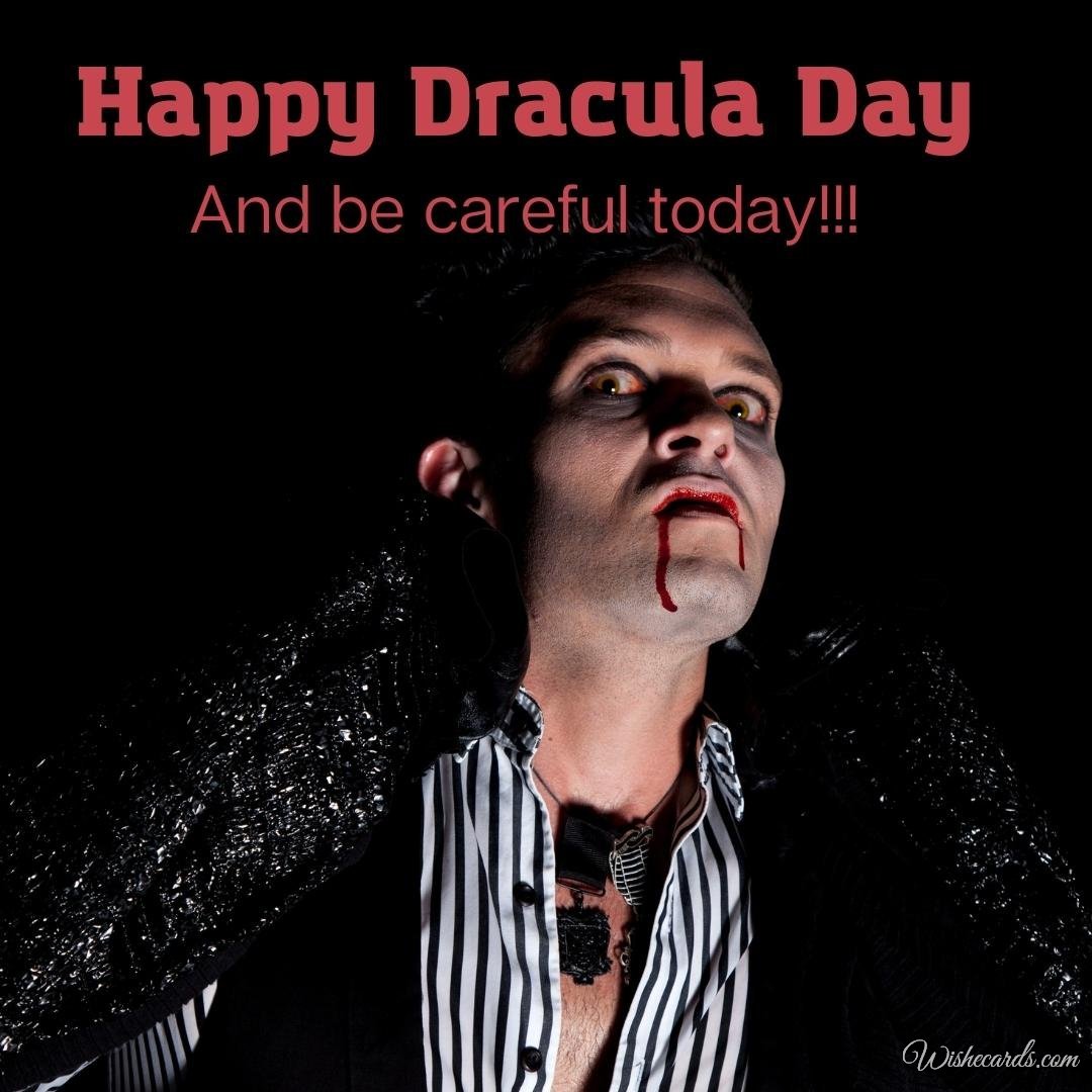 Inspiring World Dracula Day Card