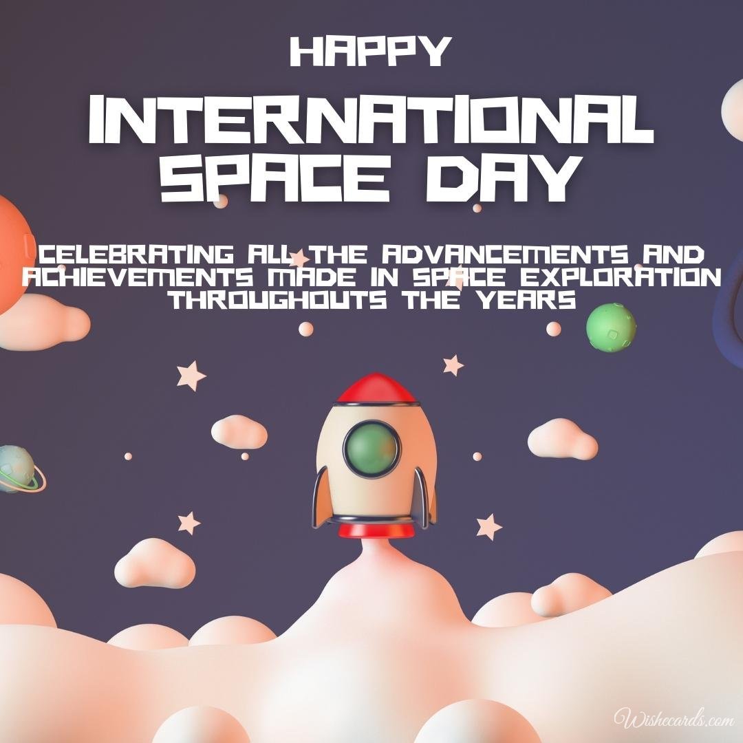 International Space Day Card