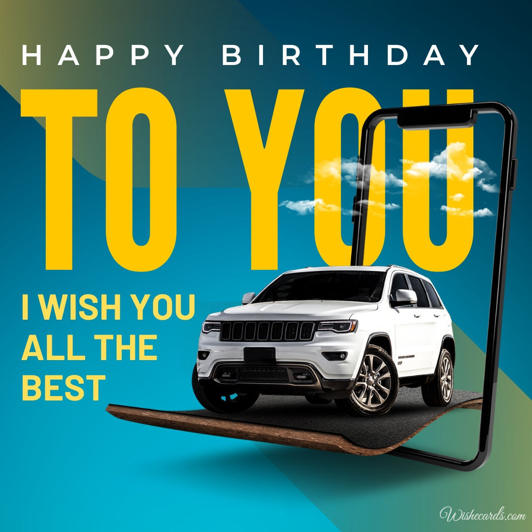 Jeep Birthday Card