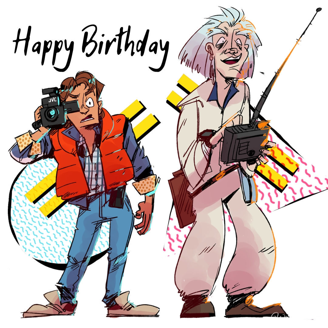 Back to the Future Happy Birthday Cards and Images