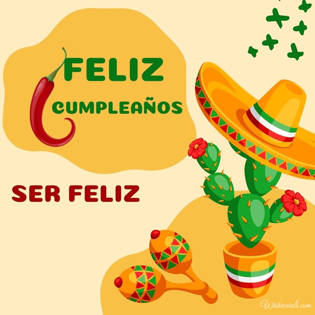 Mexican Happy Birthday Wish Ecard