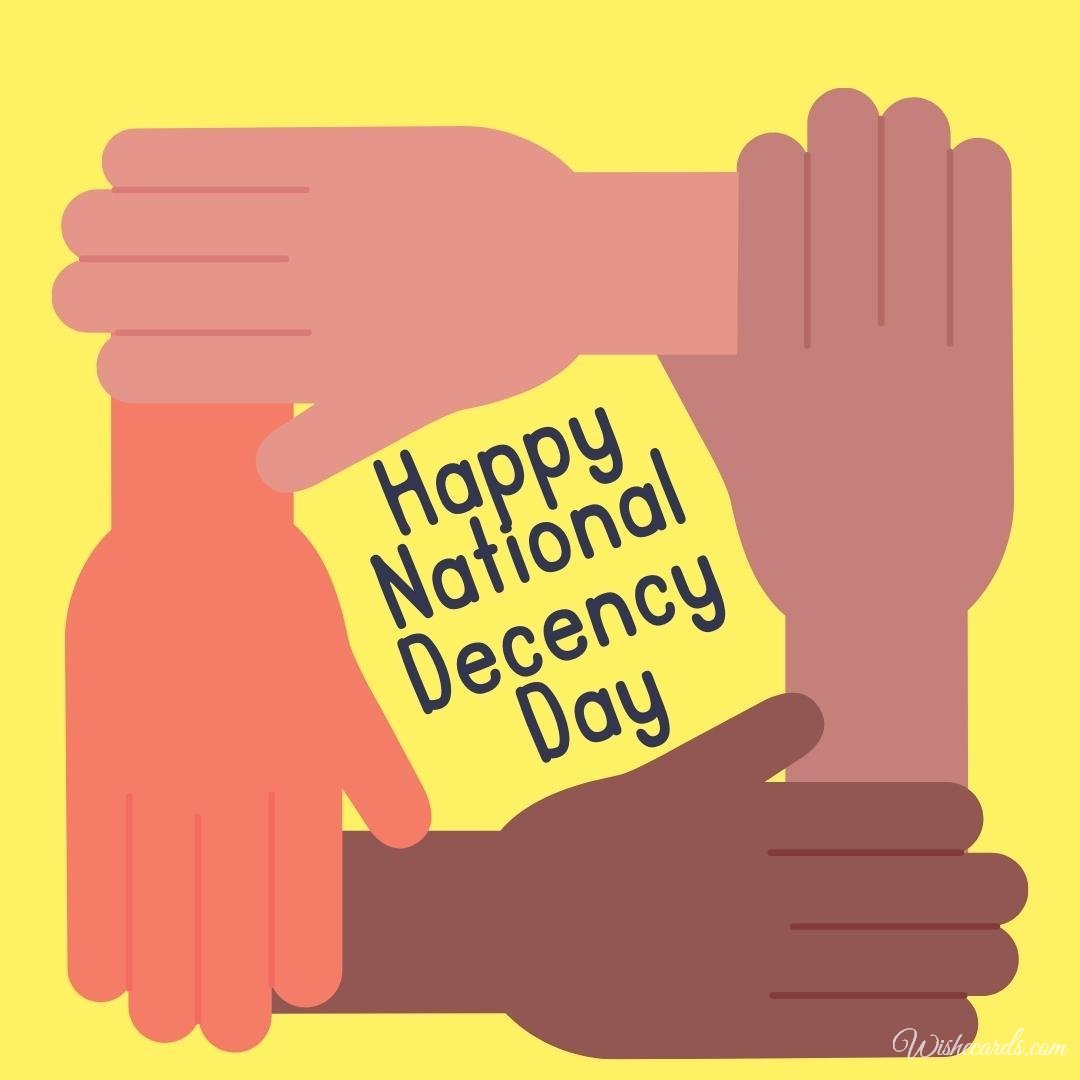 National Decency Day Card