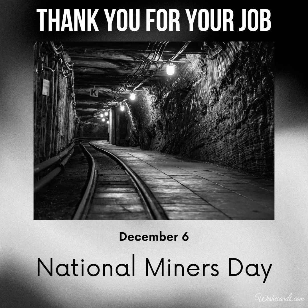 National Miners Day Card With Wishes
