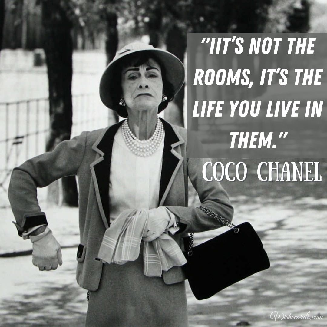 Quote Coco Chanel About Life Ecard